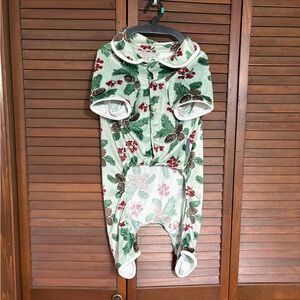 Berkshire Festive Green and Red Dog Onesie
